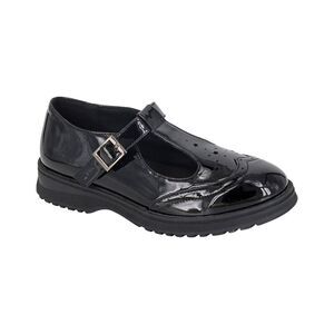 Cipriata Girls Dina T-Bar Shoes / Black